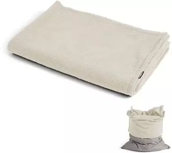 mokebo Das Kuschel-Cover Sitzsack-Bezug Boucl&eacute;, beige (170x130cm)