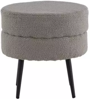 Venture Home Topfpuff Teddy 40x40x40cm Schwarz/Grau (15577-405)