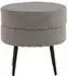 Venture Home Topfpuff Teddy 40x40x40cm Schwarz/Grau (15577-405)