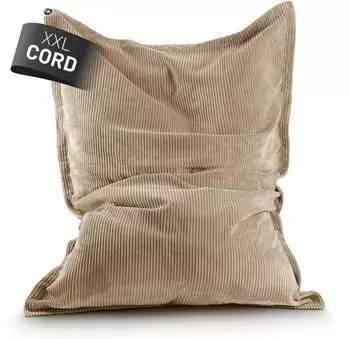 Lumaland Sitzsack Classic XXL Cord, 380L, 140x180cm, beige