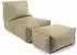 mokebo Der Sundowner Sitzsack mit Hocker, Outdoor, Textil, Beige-Khaki, 60x65x95cm (Der Sundowner)