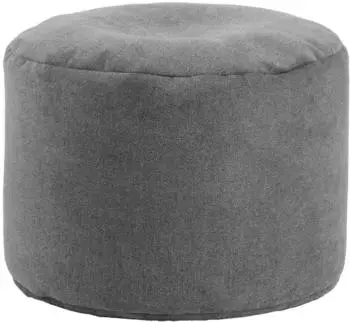 mokebo Der Ruhestifter Pouf rund, Webstoff, anthrazit (50x30cm)