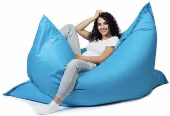 sunnypillow XXL Sitzsack Indoor & Outdoor 180x145cm 380L Styropor-Füllung, Blau
