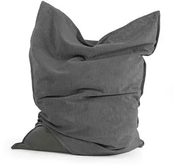 mokebo Sitzsack "Der Gro&szlig;e" XXL Cord-Bezug Anthrazit 130x170cm