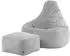 Icon Dalton Sitzsack mit Hocker, Cord, Grau, XXL (ICORECFSTJC022)