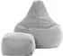Icon Dalton Sitzsack mit Hocker, Cord, Grau, XXL (ICORECFSTJC022)