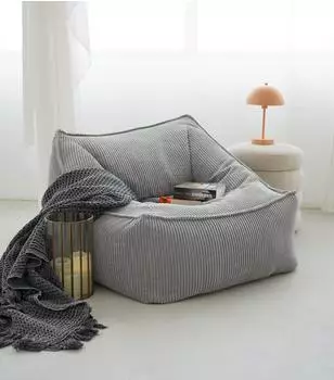 mokebo Der L&uuml;mmel Sitzsack Cord XXL, Grau (80x73x60cm)
