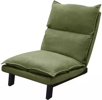 ML-Design Bodensessel mit verstellbarer R&uuml;ckenlehne 90-180&deg;, Leinen, gr&uuml;n (490017044)