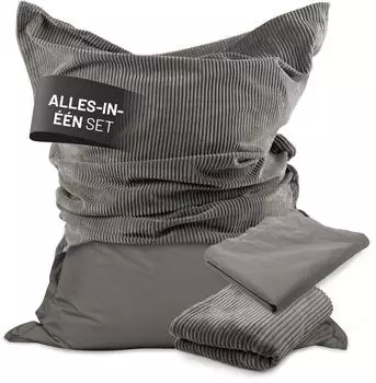 Lumaland Sitzsack Classic XXL All-in-One Set, 2 Bez&uuml;ge (In-/Outdoor), 140x180cm (19140)