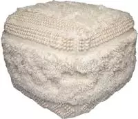 Kayoom Pouf "Bohist 125 50cm x 50cm, Strukturen mit Fransen und Quasten" 1 Stk....