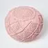 Homescapes Gehäkelter Pouf, rosa, 35x40cm