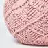 Homescapes Gehäkelter Pouf, rosa, 35x40cm