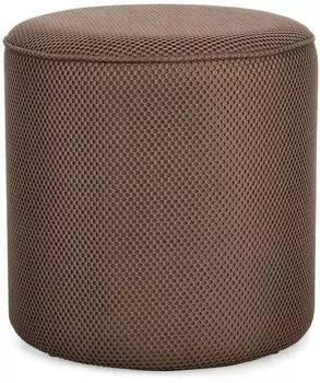 White Label Olesya Pouf Wabenstoff, braun, &Oslash;42x43cm (2103556)