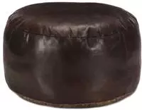 vidaXL Pouf Dunkelbraun 60 x 30 cm Echtes Ziegenleder