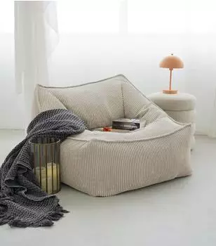 mokebo Der Lümmel Sitzsack Cordstoff, XXL, beige (83x73x60cm)