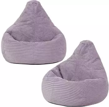 Icon Dalton Kinder-Sitzsack, Cord, lila, 2er-Set (Dalton)