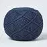 Homescapes Gehäkelter Pouf, dunkelblau, 100% Baumwolle, 35x40cm