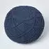 Homescapes Gehäkelter Pouf, dunkelblau, 100% Baumwolle, 35x40cm