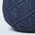 Homescapes Gehäkelter Pouf, dunkelblau, 100% Baumwolle, 35x40cm