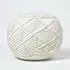 Homescapes Gehäkelter Pouf 100% Baumwolle, natur, 35x40cm