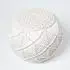 Homescapes Gehäkelter Pouf 100% Baumwolle, natur, 35x40cm