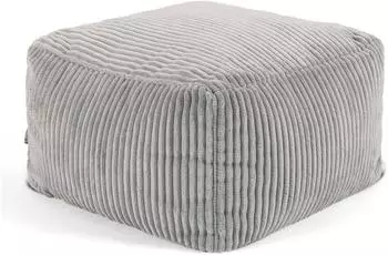 Icon Amara Pouf Cord, hellgrau, quadratisch 42x24x42cm (ICOFSTJC022)