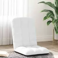 vidaXL Bodenstuhl Faltbar Wei&szlig; 71x51x62 cm Stoff