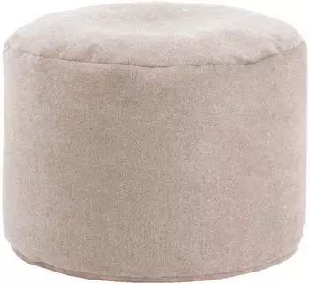 mokebo Der Ruhepouf Sitzhocker rund, Webstoff, beige, 50x30cm