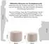 mokebo Der Ruhepouf Sitzhocker rund, Webstoff, beige, 50x30cm
