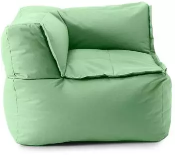 Lumaland Sitzsack-Lounge Modular Eckteil, Indoor & Outdoor, 81x81x70cm, pastellgrün