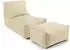 mokebo Der Sundowner Sitzsack mit Hocker, Textil, beige, 60x65x95cm