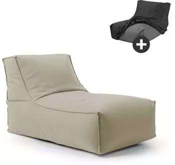 mokebo Der Sundowner Outdoor-Sitzsack mit Schutzhülle, Textil, beige, 60x65x95cm