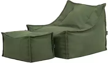 Icon Alto Sitzsack-Sessel mit Fu&szlig;hocker, Olefin, khaki (ICOALTFSTOL045)
