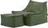 Icon Alto Sitzsack-Sessel mit Fußhocker, Olefin, khaki (ICOALTFSTOL045)