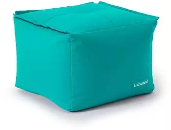 Lumaland Sitzsack-Lounge Modular Pouf, wasserfest, t&uuml;rkis, 54x54x54cm