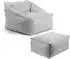 mokebo Der Sunnyboy Sitzsack mit Hocker, grau, Textil, 80x60x83cm