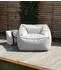 mokebo Der Sunnyboy Sitzsack mit Hocker, grau, Textil, 80x60x83cm