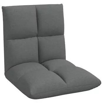 vidaXL Bodenstuhl verstellbar dunkelgrau Stoff (42028143)