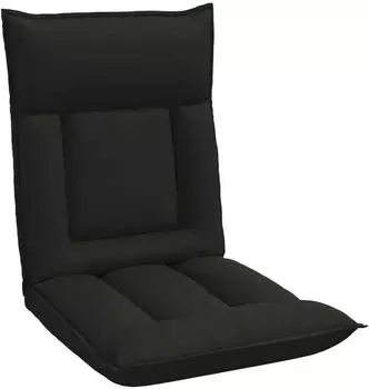 vidaXL Bodenstuhl verstellbar, Kunstleder, schwarz (42028187)