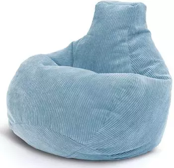 Green Bean Cozy Cord Sitzsack mit R&uuml;ckenlehne 80x80x90cm, 230L, hellblau