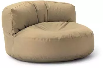 Lumaland Sitzsack Lounge 320L mit R&uuml;ckenlehne, beige, indoor & outdoor (LL-20950-013)