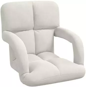 vidaXL Verstellbarer Bodensessel, Samt, creme (42028139)