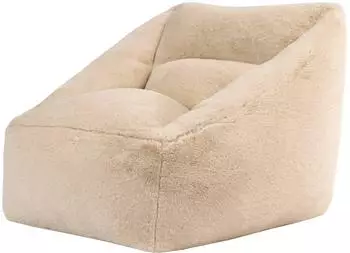 Icon Natalia Sitzsack-Sessel Kunstfell, beige (97x73x84cm)
