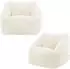 Icon Natalia Teddybär Kinder-Sitzsack, Boucle, creme (2er Pack)