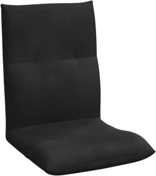 vidaXL Bodenstuhl verstellbar schwarz Samt (42028179)