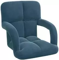 vidaXL Bodenstuhl Blau 58 x 62 x 58 cm Samt