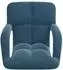 vidaXL Verstellbarer Bodensessel blau, Samt (42028140)