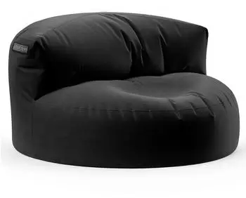 Green Bean Sitzsack Sofa 90x50cm mit R&uuml;ckenlehne, schwarz, Indoor/Outdoor
