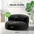 Green Bean Sitzsack Sofa 90x50cm mit Rückenlehne, schwarz, Indoor/Outdoor