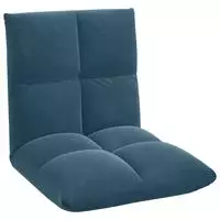 vidaXL Verstellbarer Fu&szlig;sessel Blau Samt
